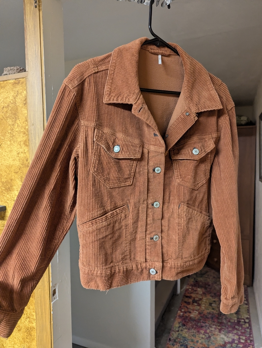 Free people Nelson rust corduroy jacket small